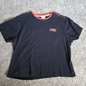 F1 Official Product Primary Logo Black/Red SZ 3XL Cable Knit Short Sleeve Shirt